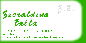 zseraldina balla business card